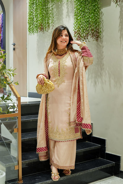 Shukar Fully Hand Embroidred Suit Set