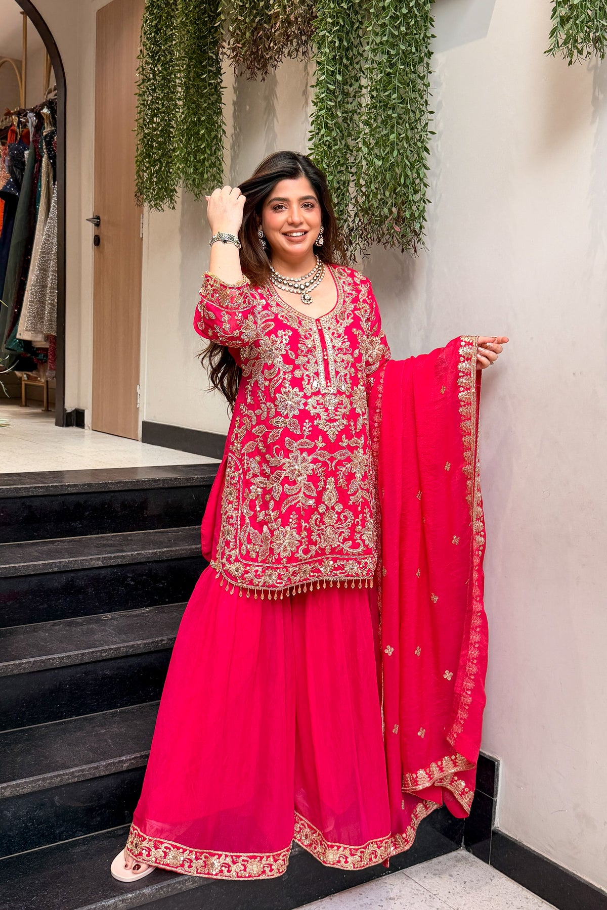 Riza Embroidered Suit Set