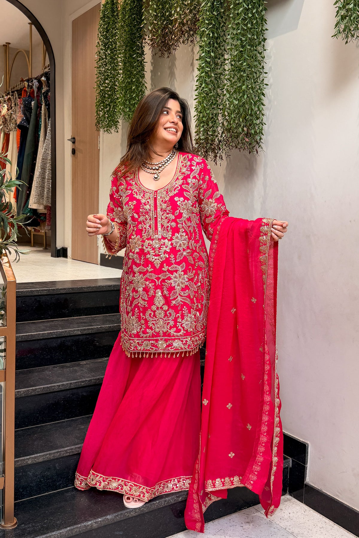 Riza Embroidered Suit Set