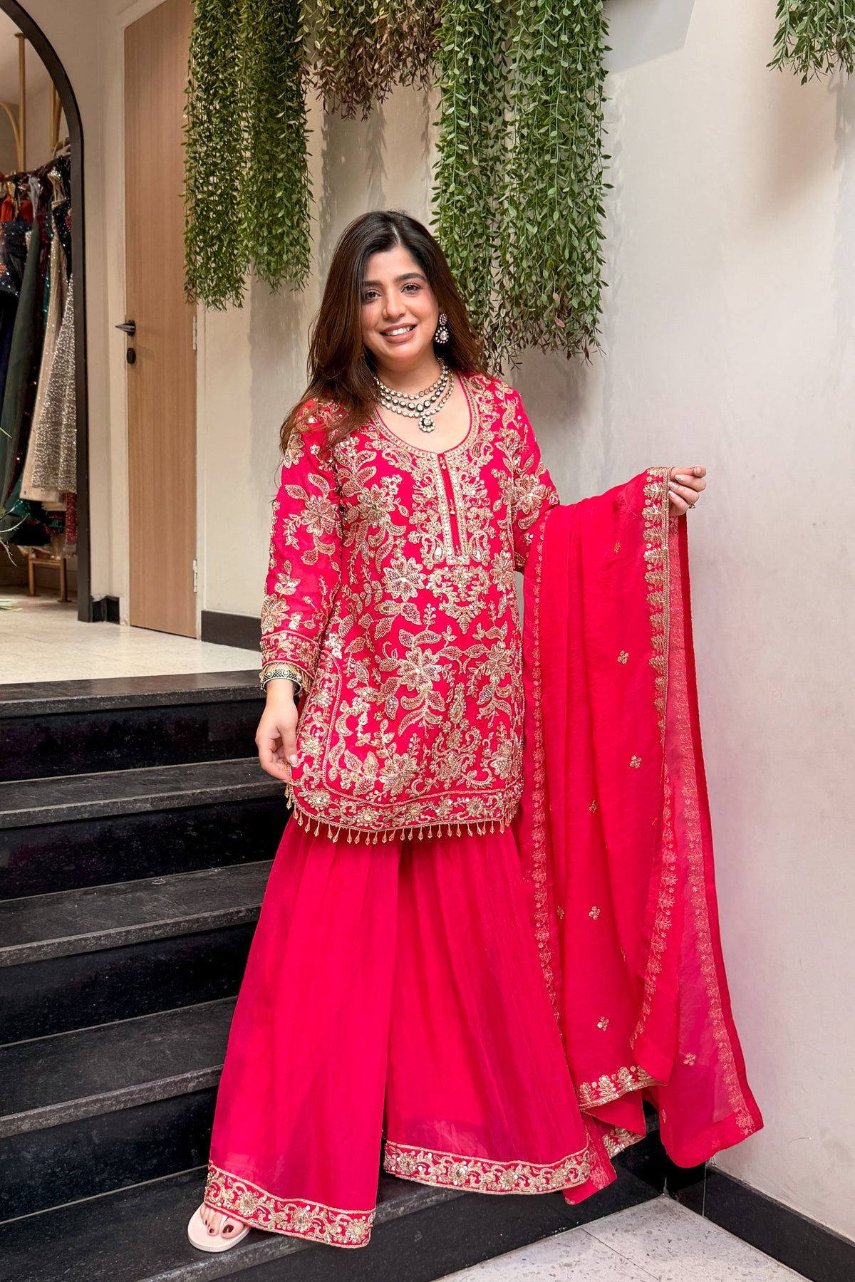 Riza Embroidered Suit Set