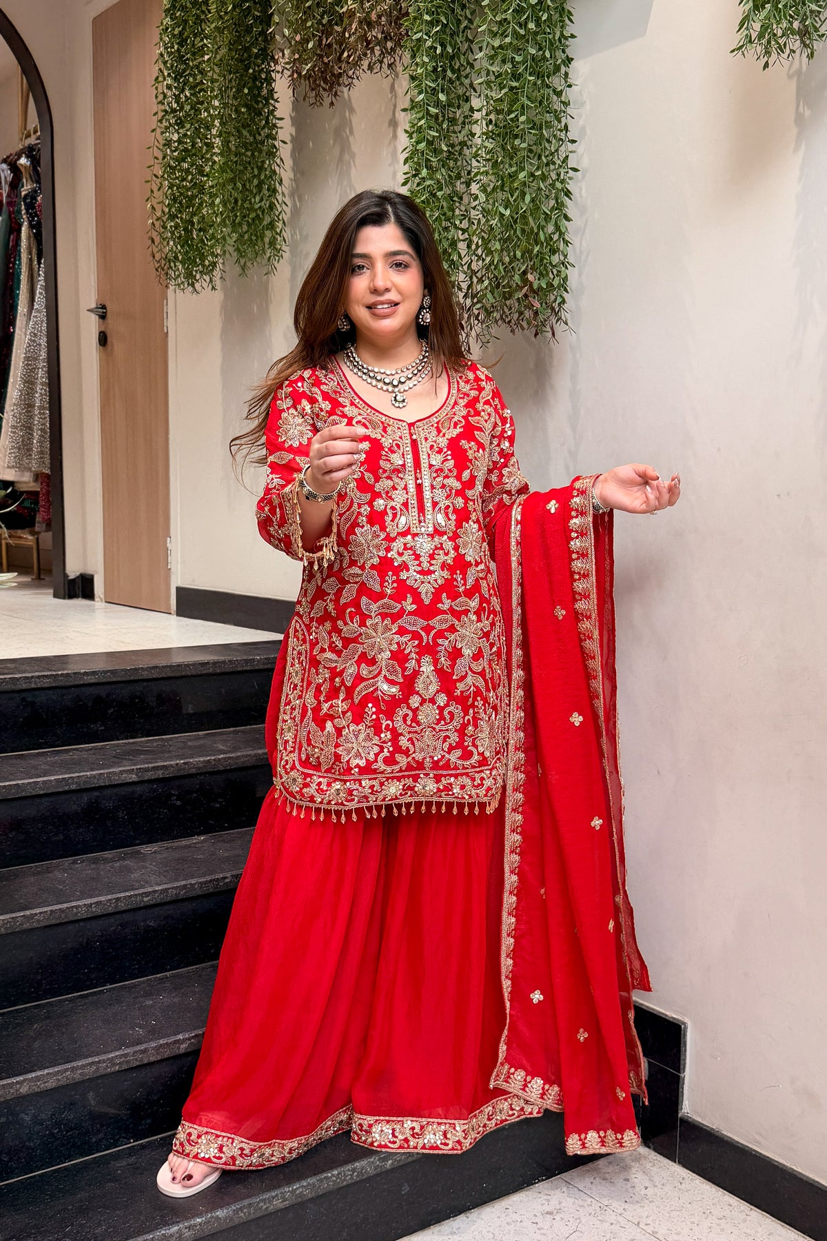 Riza Embroidered Suit Set