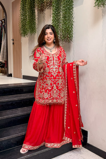 Riza Embroidered Suit Set