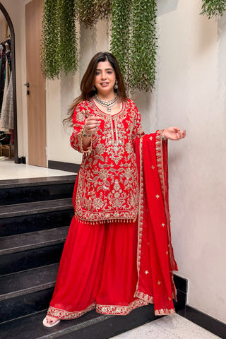 Riza Embroidered Suit Set