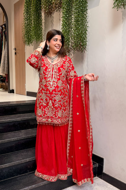 Riza Embroidered Suit Set