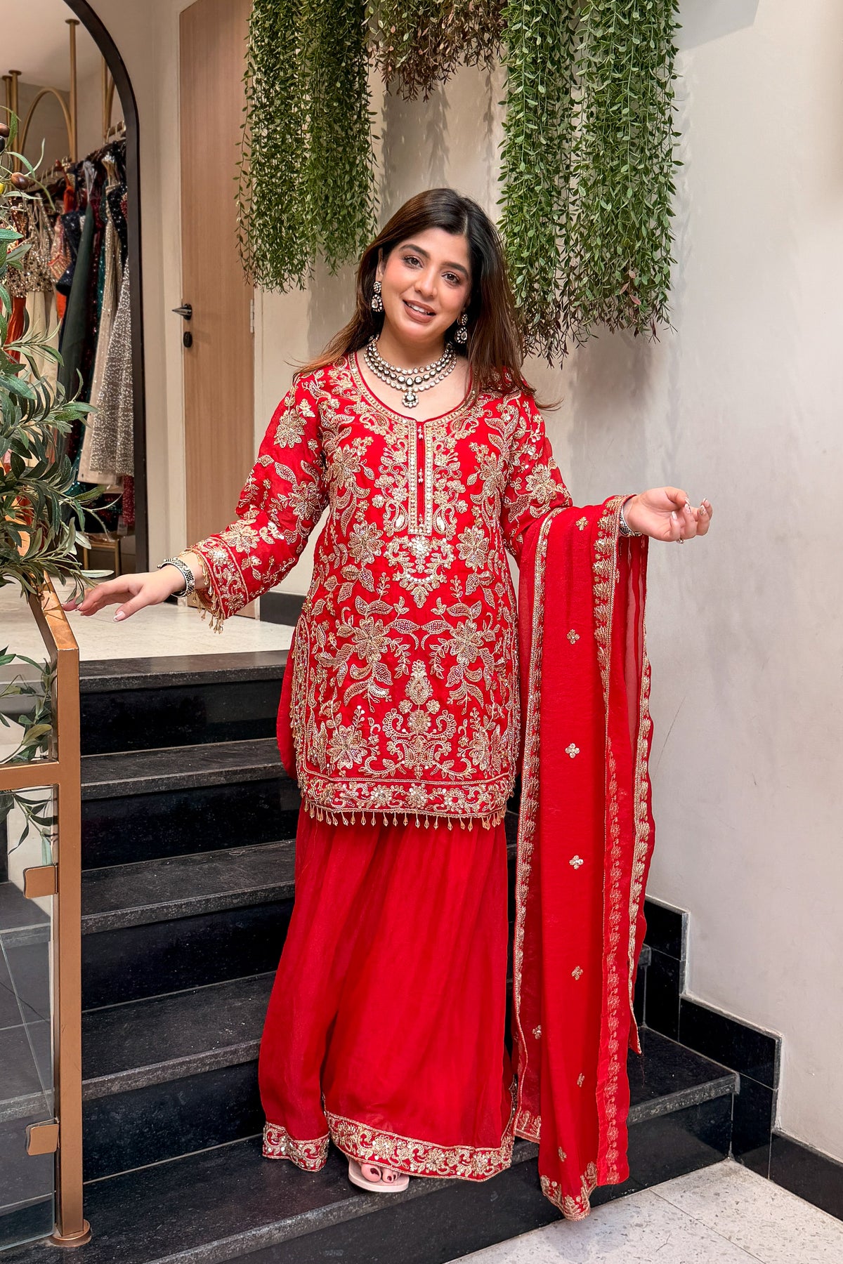 Riza Embroidered Suit Set