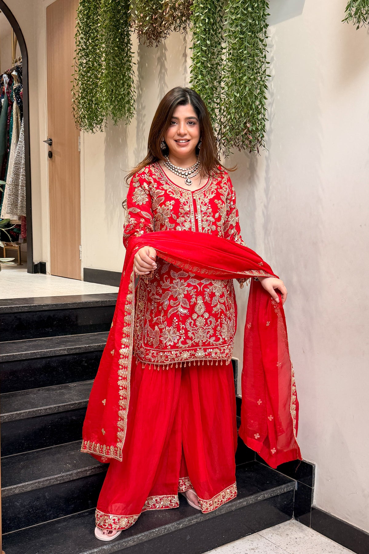 Riza Embroidered Suit Set