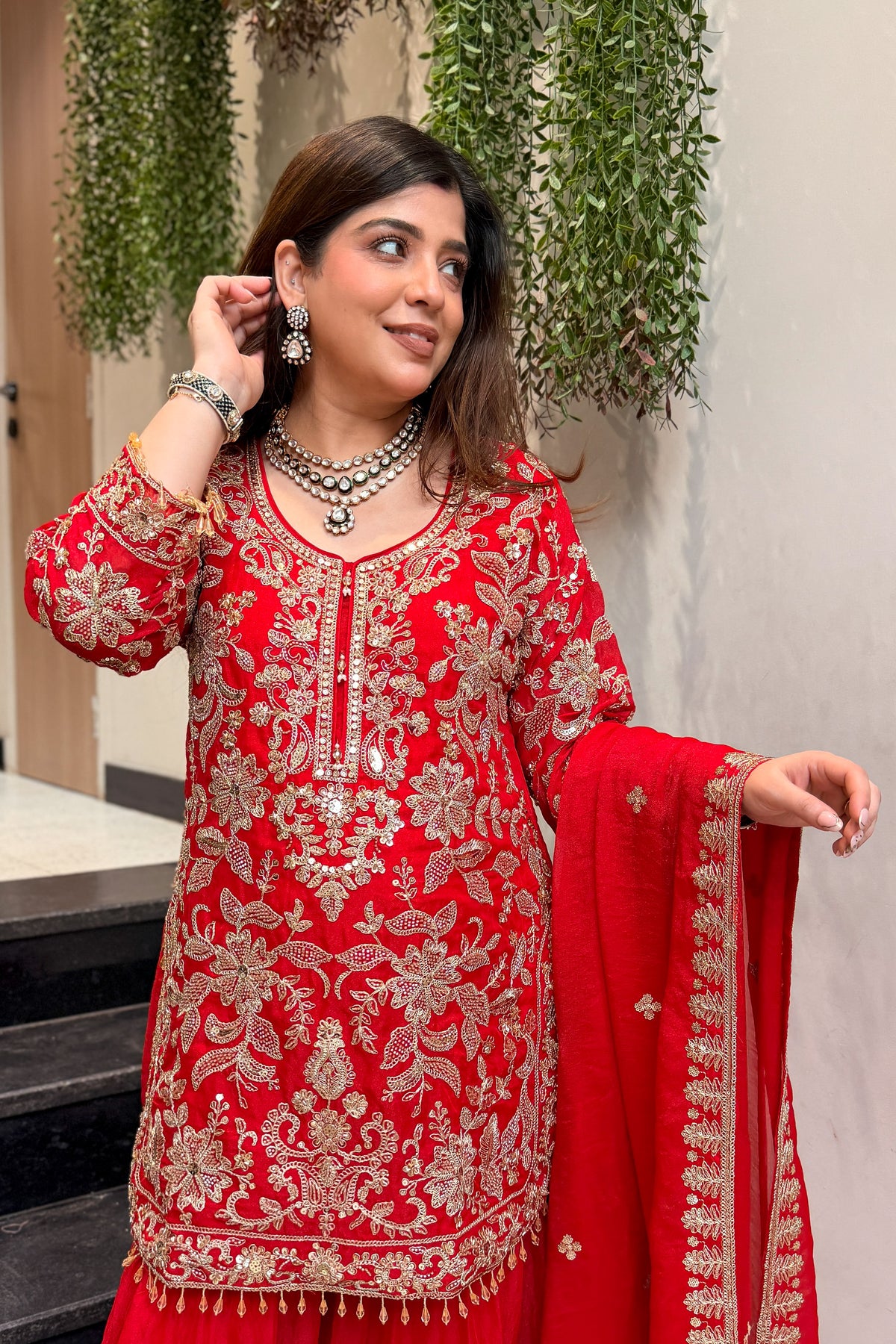 Riza Embroidered Suit Set
