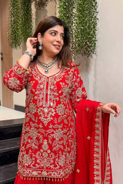 Riza Embroidered Suit Set