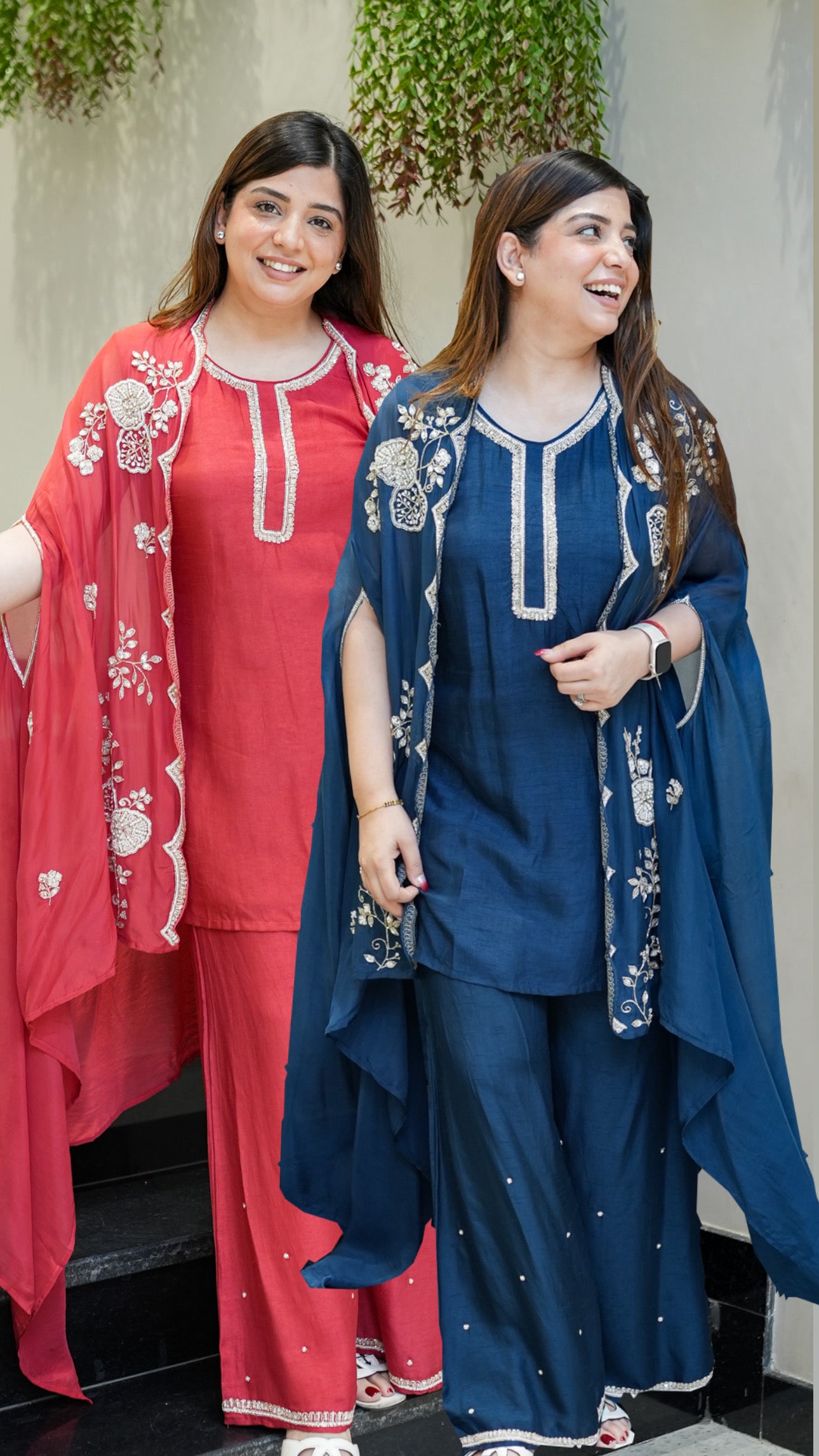 Orna Hand Embroidered Cape Set
