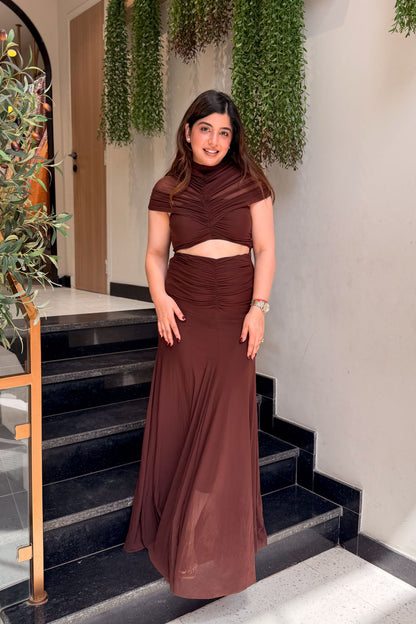 Liliana Cut-out Waist Gown
