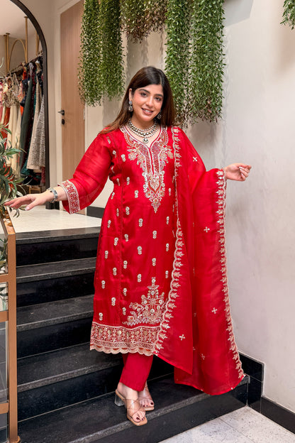 Iqra Hand Embroidered Suit Set