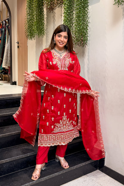 Iqra Hand Embroidered Suit Set