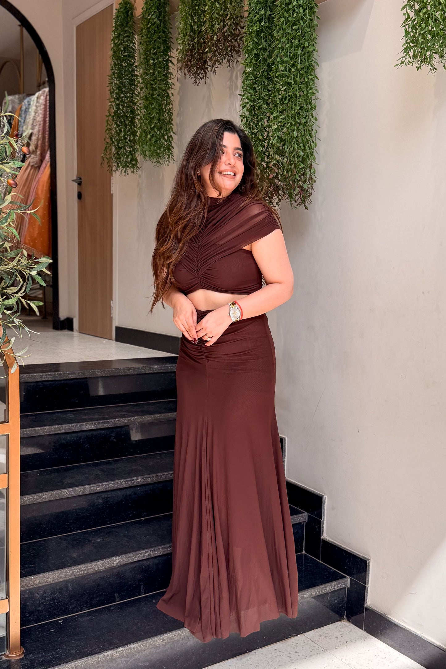 Liliana Cut-out Waist Gown