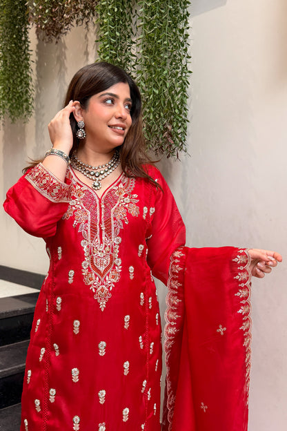 Iqra Hand Embroidered Suit Set