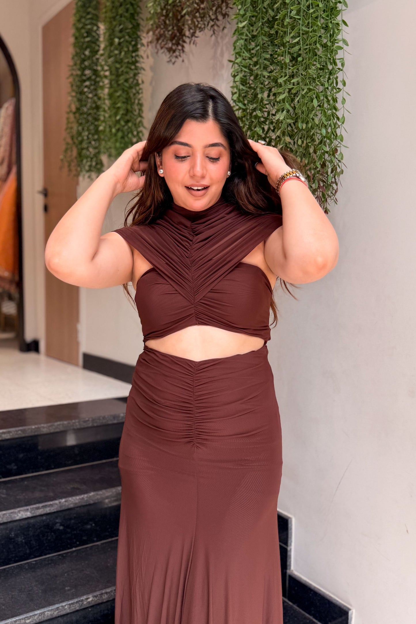 Liliana Cut-out Waist Gown
