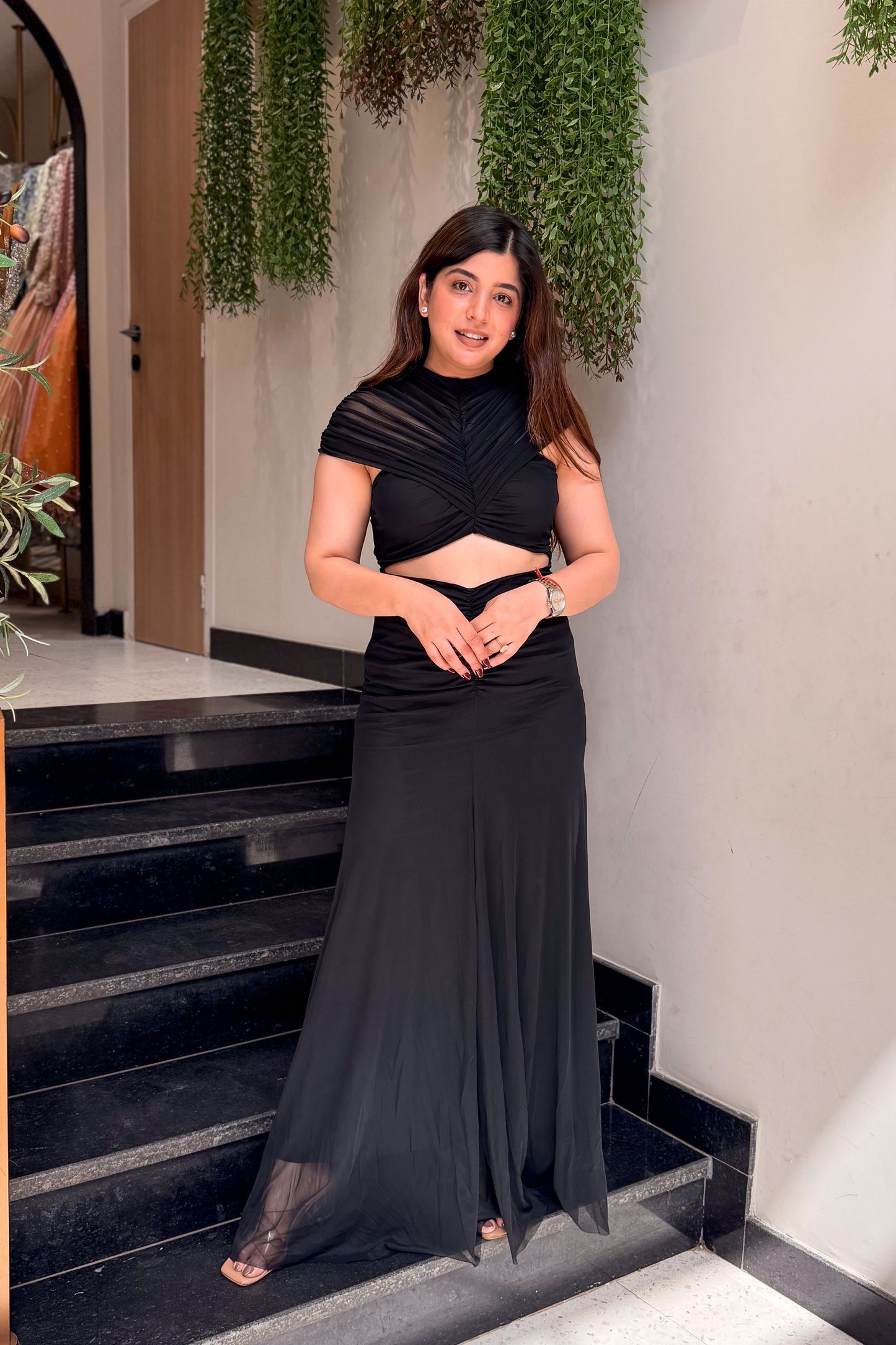 Liliana Cut-out Waist Gown