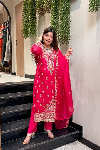 Iqra Hand Embroidered Suit Set