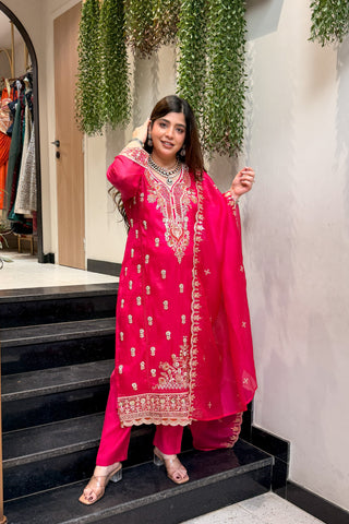 Iqra Hand Embroidered Suit Set