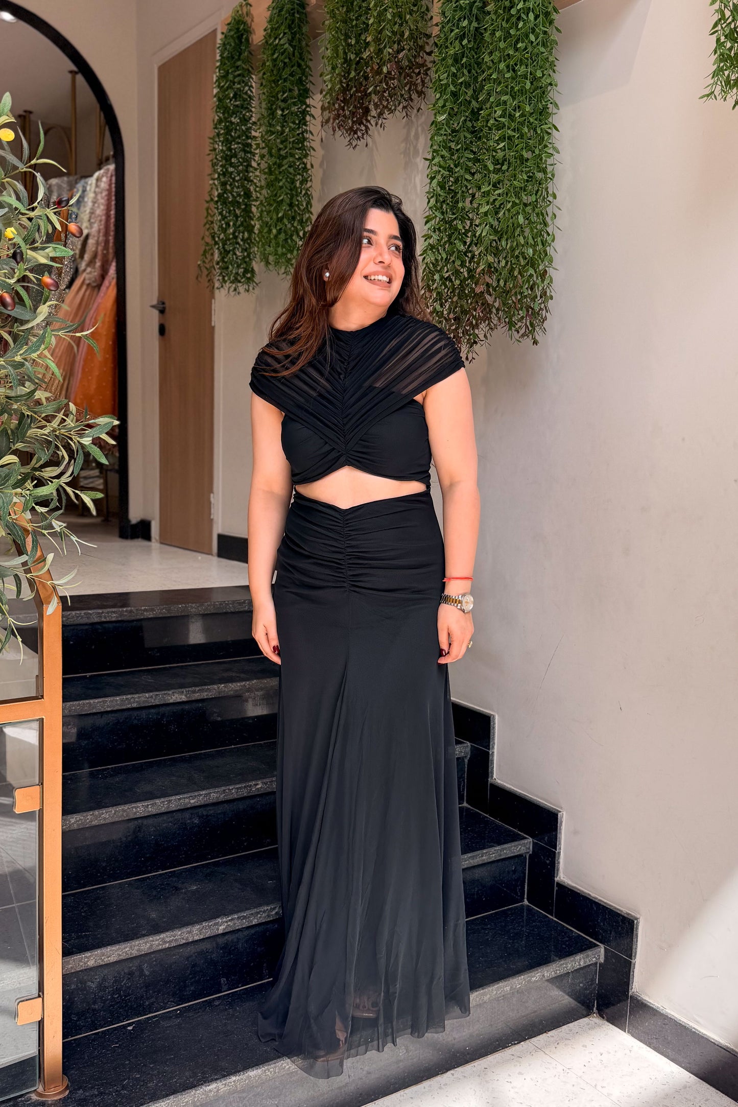 Liliana Cut-out Waist Gown