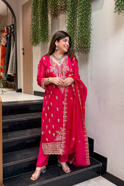Iqra Hand Embroidered Suit Set