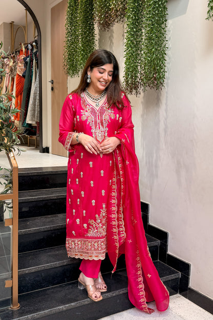 Iqra Hand Embroidered Suit Set