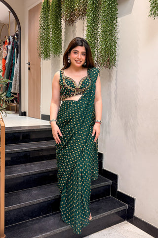 Visha Hand Embroidered Drape Saree