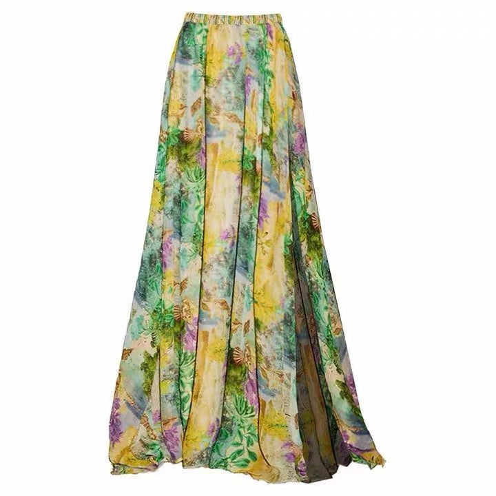 Lucia Printed Swimwear with Long Skirt