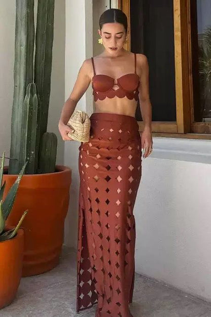 Vittoria Swimwear with Cutout Skirt