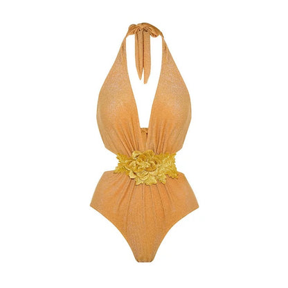 Caterina Halter Neck Swimwear With Skirt