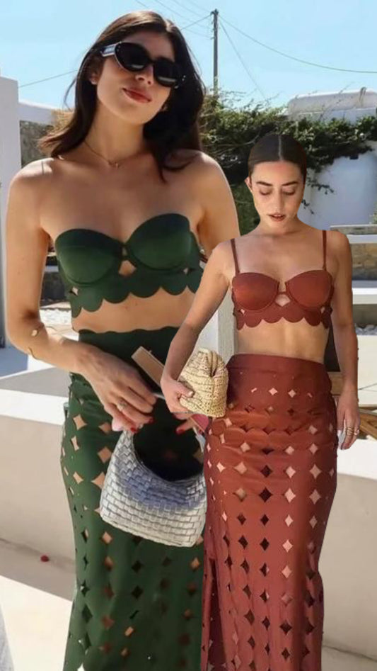 Vittoria Swimwear with Cutout Skirt