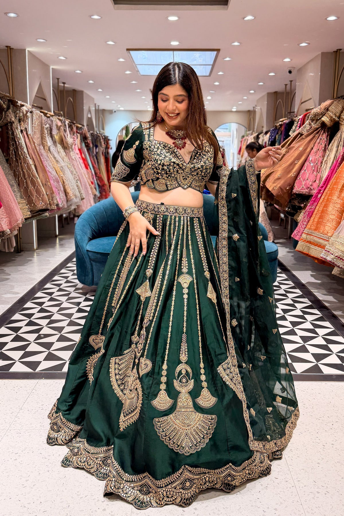 Nafisa Hand Embroidered Lehenga