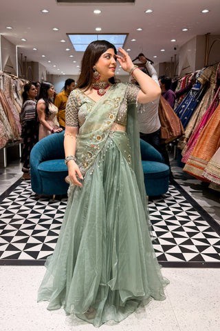 Aadhira Hand Embroidered Drape Saree