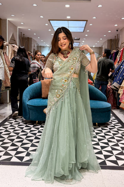Aadhira Hand Embroidered Drape Saree