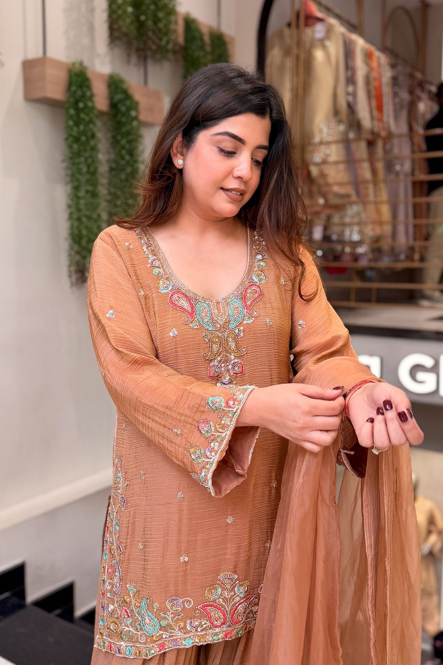 Avira Hand Embroidered Suit Set