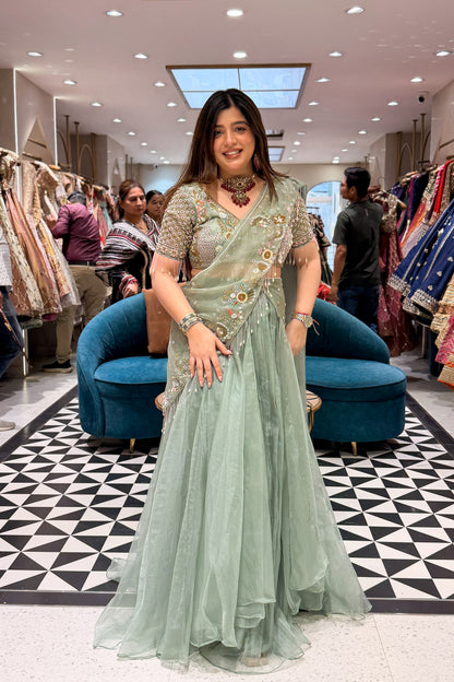 Aadhira Hand Embroidered Drape Saree