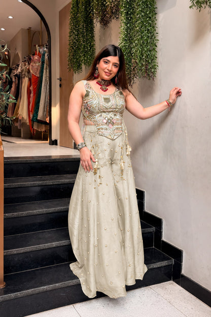 Faryal Hand Embroidered Co ord Set