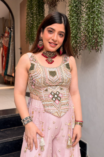 Faryal Hand Embroidered Co ord Set
