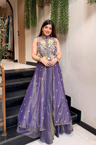 Vidhira Hand Embroidered Lehenga