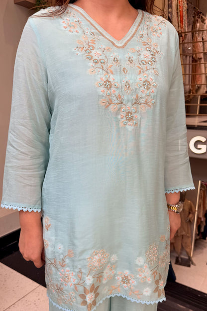 Raisha Floral Embroidered Co ord Set