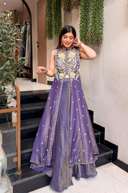 Vidhira Hand Embroidered Lehenga