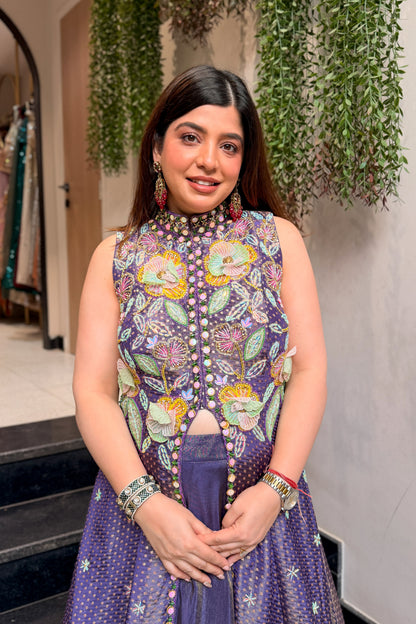 Vidhira Hand Embroidered Lehenga
