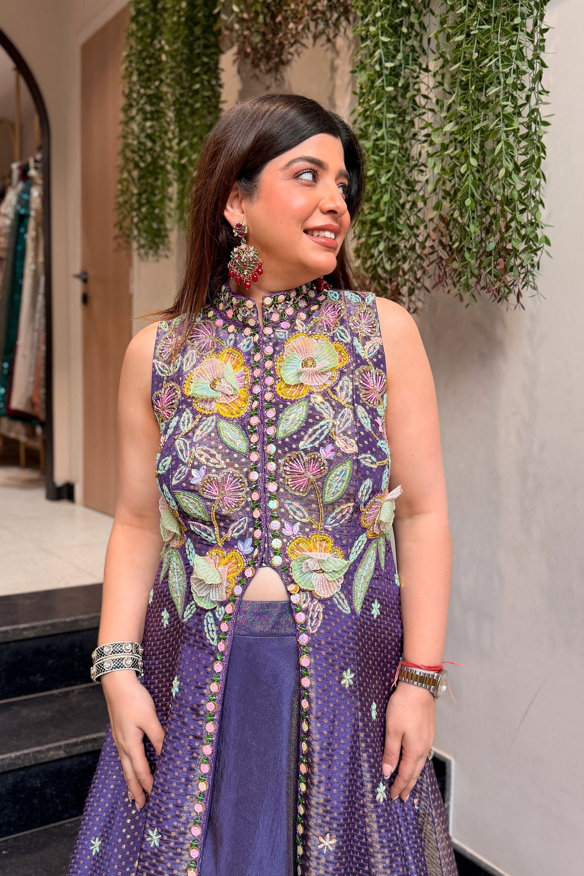 Vidhira Hand Embroidered Lehenga