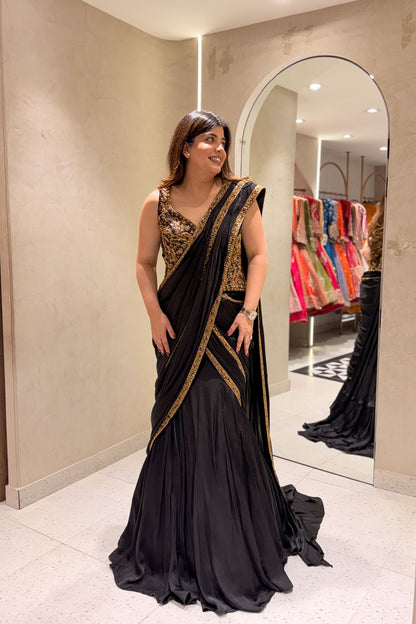 Arunika Hand Embroidered Drape Saree