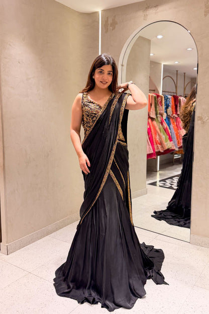 Arunika Hand Embroidered Drape Saree