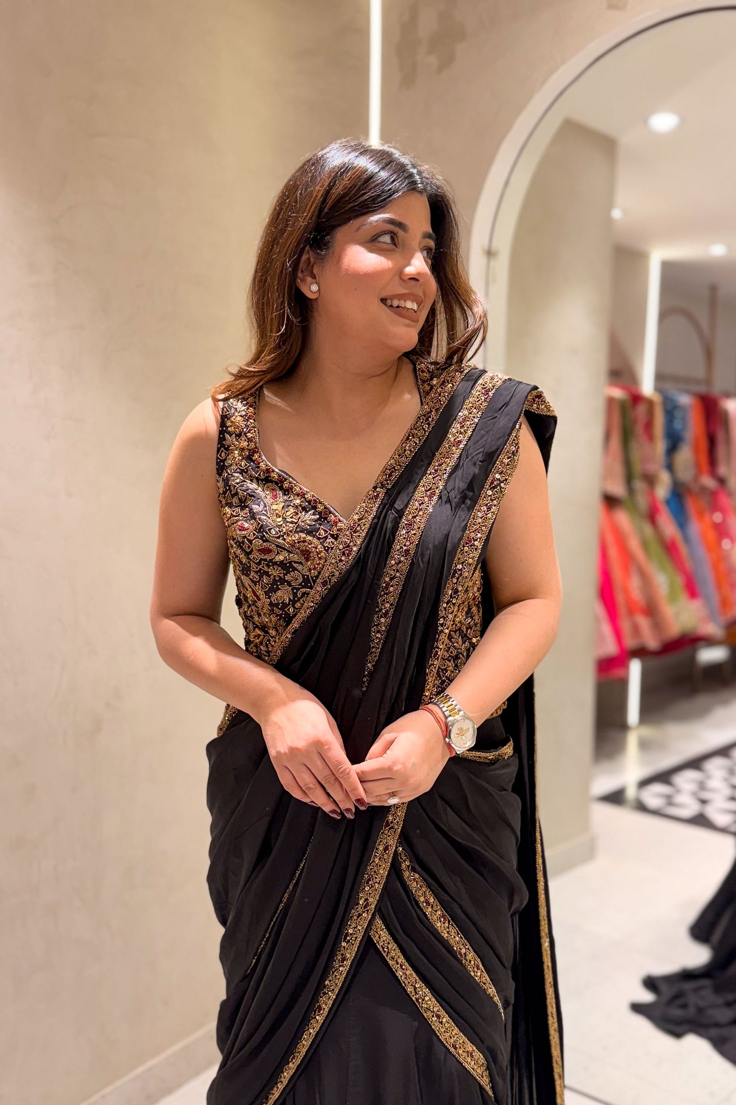 Arunika Hand Embroidered Drape Saree