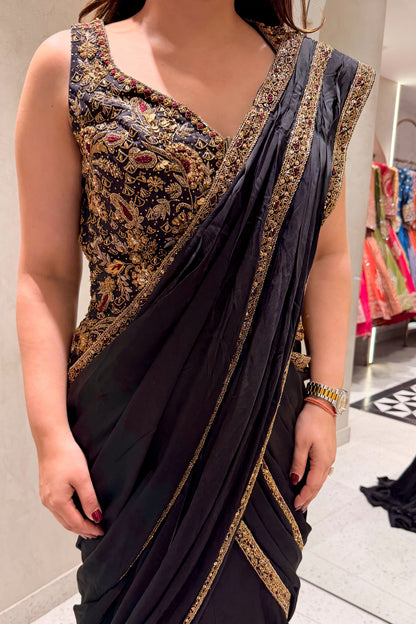 Arunika Hand Embroidered Drape Saree