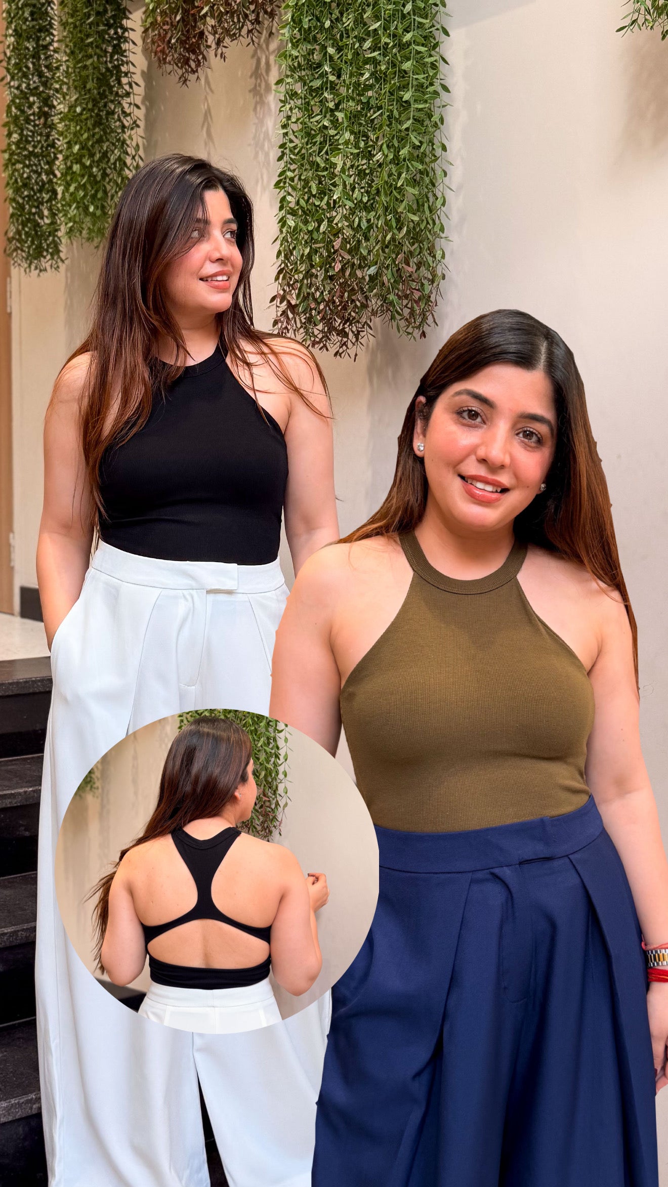 Chris Halter Neck Inbuilt Bra Top