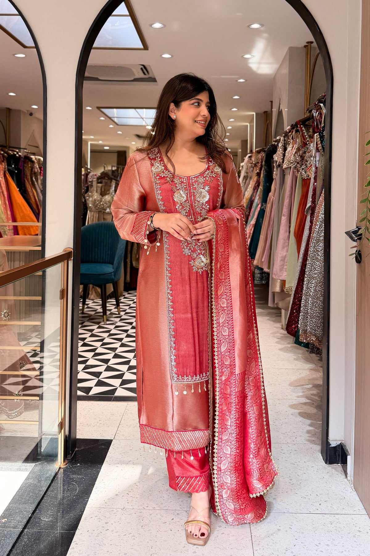Sudha Hand Embroidered Suit Set