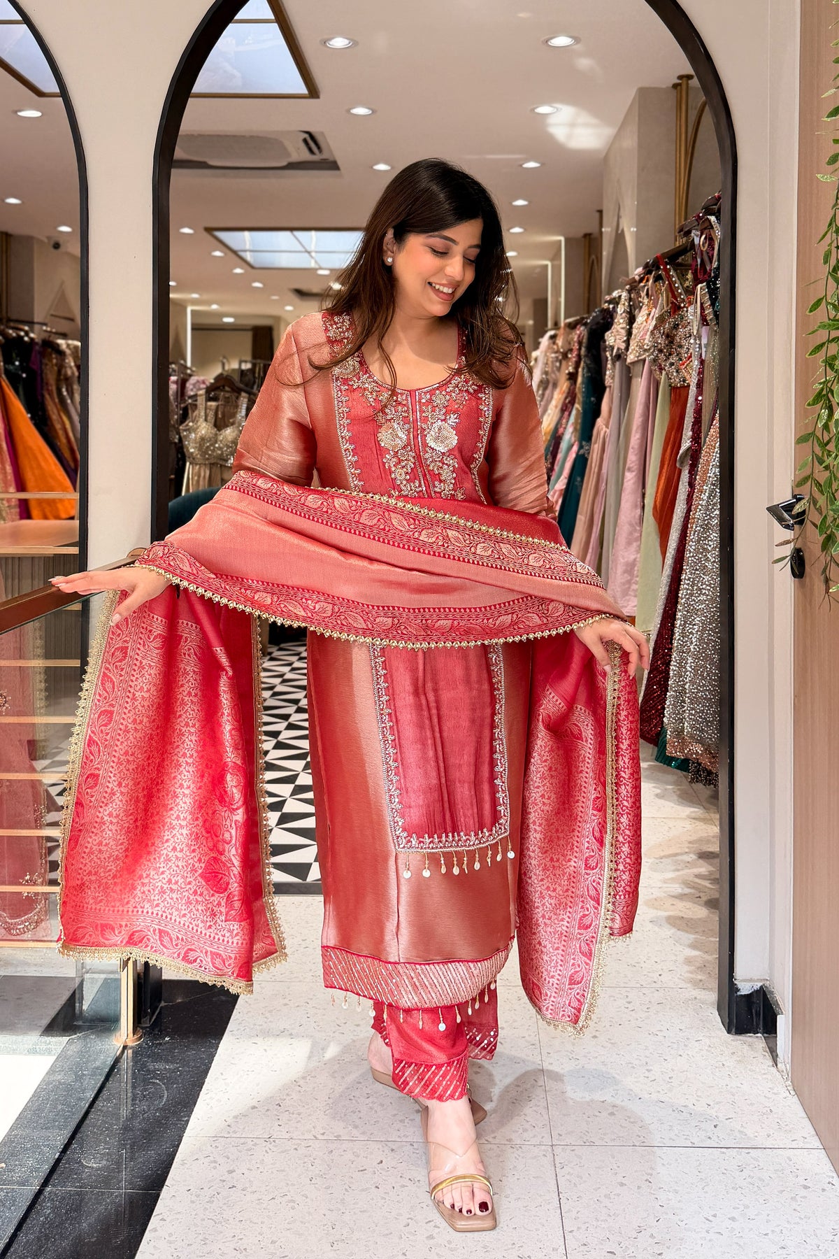 Sudha Hand Embroidered Suit Set