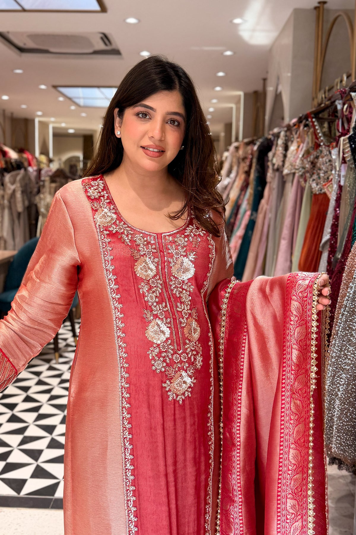 Sudha Hand Embroidered Suit Set